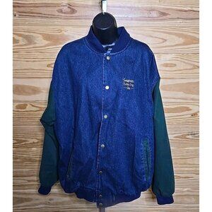Vintage Blue Ridge Seagram's Extra DRY Gin Jean Jacket Size XL